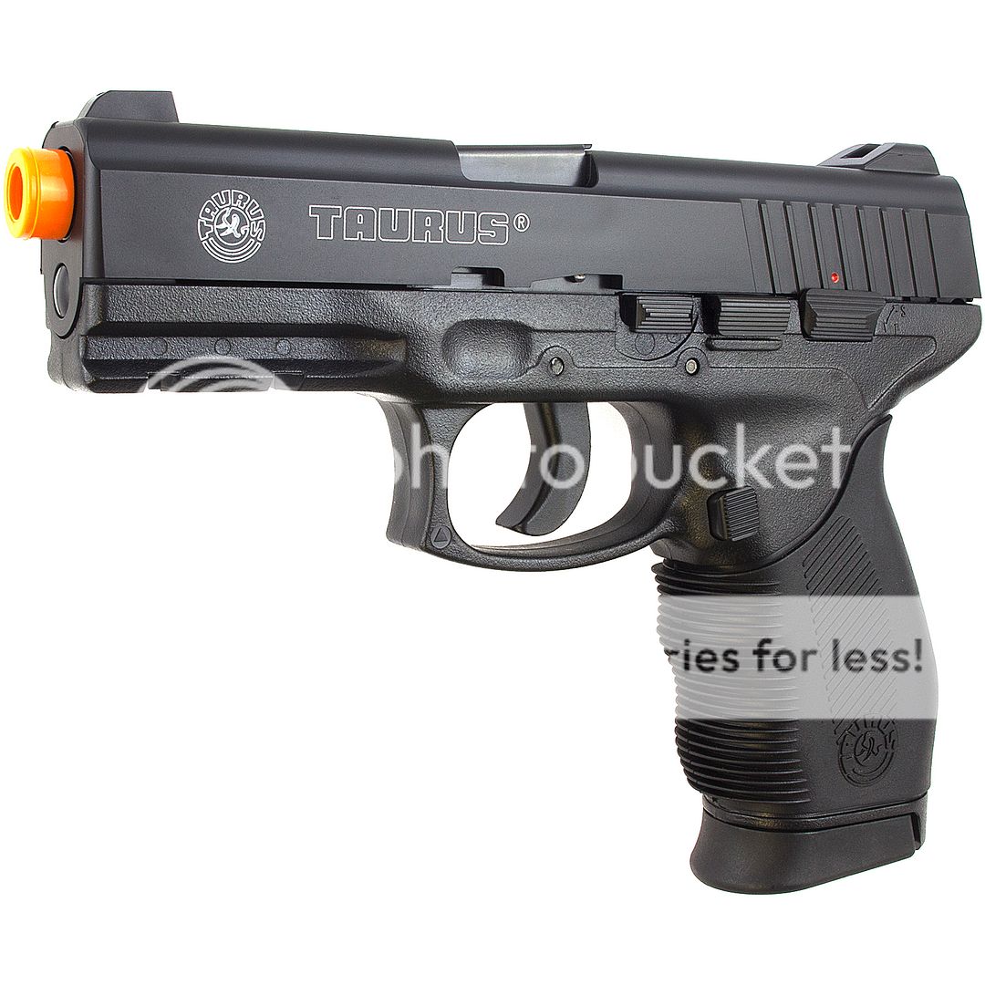 380 FPS TAURUS PT24/7 LICENSED CO2 GAS AIRSOFT PISTOL HAND GUN w/ 6mm
